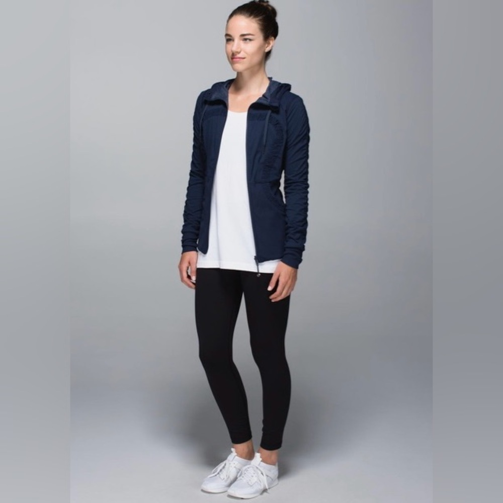 Lululemon Dance Studio Jacket III in black and gray reversible